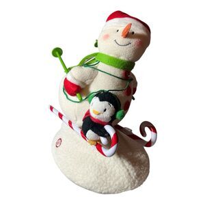 2012 Hallmark Jingle Pals Swooshin Duo Singing Musical Skiing Snowman Penguin